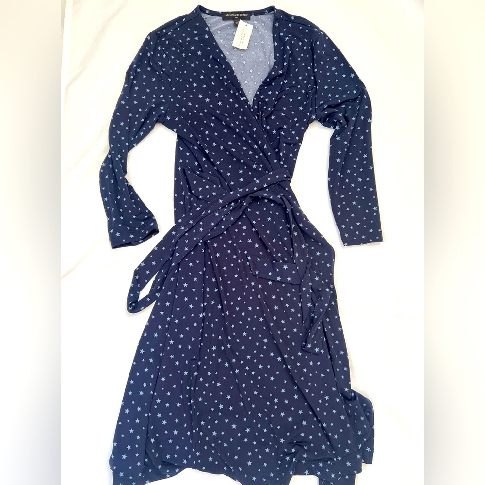 NWT-Banana Republic Factory Navy Wrap Dress